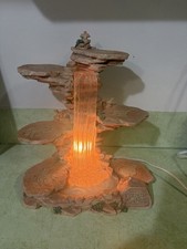 Enesco Friends Of The Feather 1996 Rock Cliff Waterfall Display Stand W Light picture