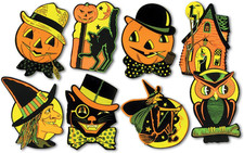 Pkgd Halloween Cutouts 8.5 inches x 9.25 inches - 2 Packs of 4 Cutouts picture