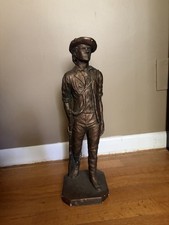 Vintage Colonial Minuteman Soldier Statue Figurine Revolutionary War Decor picture