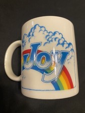 1983 Judy Kiel Joy Rainbow Mug Vintage Off White Dicksons Inc Coffee Tea picture