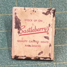 Vintage Castleberry’s Quality Canned Meats & Sauces advertising   Metal clip.  picture
