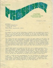1970 Bill Graham 2 page letter with signature picture