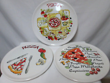 CMS Italy Pizza serving Platter Tray Plate Hand painted round 13