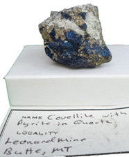 Covellite with pyrite in quartz from butte MT USA picture