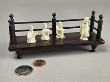 Set of 4 Antique Geisha Figurines on a 7.5