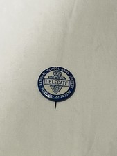Vintage National School Band Contest Delegate Pinback Button Flint MI May 22-24 picture