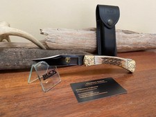Buck Knife 110 - (1986/2005) Ghostown Reblade, BOS S30V AG Blade, Brn Jig Bone picture