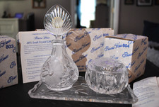 Princess House 807 Heritage 3-piece Vanity Set 24% Lead Crystal boxed picture