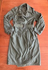 Vintage US ARMY Vietnam Trench Coat Small Regular 8405 261 7474 Green Military picture