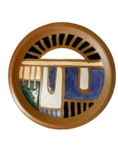 Vintage Studio Art Pottery Plate Signed R Abstract MCM Ceramic **YOU CHOOSE* picture