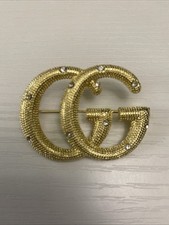 Beutiful Elegant Goldtone Gucci Brooch Pin picture