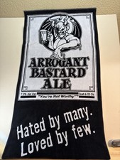 Vintage Stone Brewery Large Beach Towel Arrogant Bastard RARE 30x60 picture