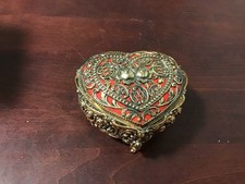 Vintage Heart Shaped Trinket Box picture