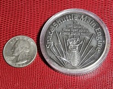 Pratt Whitney Rocketdyne Space Shuttle Main Engine Medal Flown Metal NASA picture