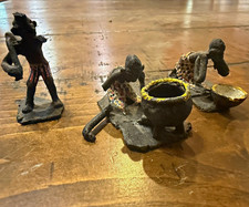 Very Old Antique African/Black Americana Figures Painted – Set of 3  picture