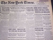 1935 MARCH 4 NEW YORK TIMES - GREEK REVOLT SPREADS REBELS HOLD CRETE - NT 4926 picture