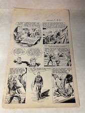 BOB SWIFT #1 original comic art 1951 Sportsman RIFLE GEAR BIG HORN SHEEP HUNT picture