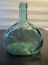 Vintage Dalmau Hermanos Wine Bottle Green Glass Spanish Made in Spain 6.5” Tall picture