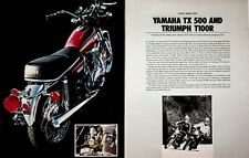 1973 Yamaha TX500 & Triumph T100R - 11-Page vintage Motorcycle Road Test Article picture