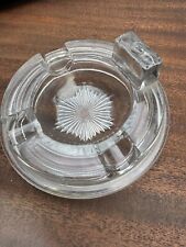 Vintage Clear Glass Starburst Ashtray 4.5