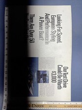 Vintage 1988 sunbird Eurosport dealership stand-up display Poster picture