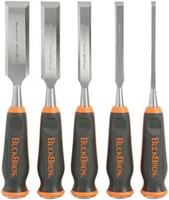 Buck Bros 5 Piece Comfort Grip Wood Chisel Set 1/4 1/2 3/4 1 1-1/4 Inch picture