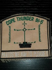 USAF Air Force COPE THUNDER 91-5 Night Ground Support Squadron Twill Patch picture