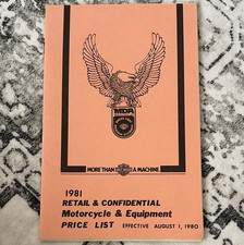 Harley-Davidson 1981 Retail & Confidential Motorcycle & Equipment Price List picture