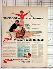 1959 Libby's Frozen Foods Magazine Ad Treasure Aisle Contest Caribbean Cruise picture