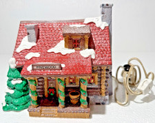 Dept 56 The Original Snow Village PINEWOOD LOG CABIN With Box & Light picture