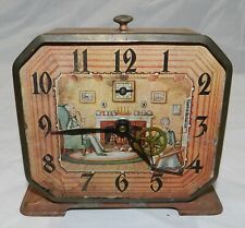 Vintage Lux Alarm Clock - Livingroom scene with animated spinning wheel picture