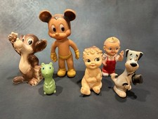 Vintage Rubber Squeak Toys Lot 6 Disney Mickey Sun Rubber Hanna Barbera Bonnytex picture