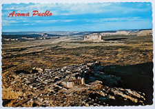 Acoma Indian Pueblo The Sky City Aerial View New Mexico Vintage Postcard A5 picture