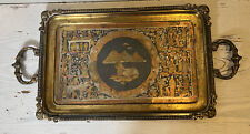 Vintage Egyptian Revival Victorian style tray pyramids sphinx  picture
