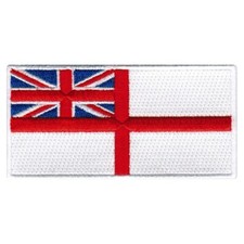 BRITISH ROYAL NAVY JACK FLAG PATCH UK Great Britain MILITARY embroidered iron-on picture