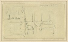 Springfield Illinois Abraham Lincoln Home Bedroom May 1865 Interior Drawing picture