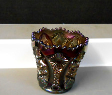 Vintage Imperial Carnival Glass Toothpick Holder Daisy And Button picture