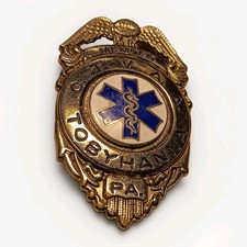 Vtg Tobyhanna PA Volunteer Ambulance Badge CTVAA Topper Pin Emergency Obsolete picture