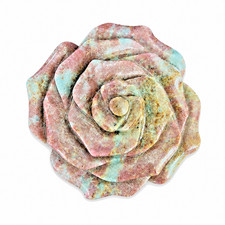 Premium Ruby Kyanite Flower Carving 66mm Sculpture Natural Healing Crystal 170g picture