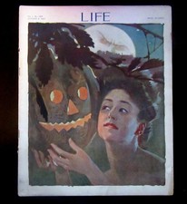 Rare 1907 Life Magazine with Beautiful Halloween Cover Art 36 Pages Vintage picture