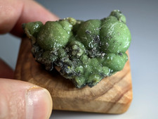 A+++ Museum Grade Wavellite, w/ handmade wood mount, Montgomery County, Arkansas picture