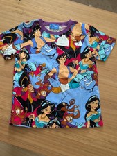 BNWT AOP Tokyo Disney Resort Disney Aladdin Character Print T-Shirt Size 5-6 picture