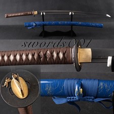 40'' Damascus Folded Steel Katana Battle Ready Real Japanese Samurai Sharp Sword picture