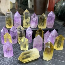 20pcs Natural amethyst citrine quartz obelisk crystal wand point healing random picture