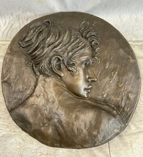 Fine Rare French Bronze Statue Bas Relief Sculpture Figure Figurine Art Nouveau picture