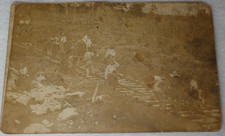 Railroad Working on Tracks Railway Antique 1914 Oklahoma Antique RPPC Postcard picture