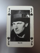 1992 NME Card Bono U2 New Musical Express Leader Pack Rock Playing Poker Card picture