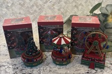 NOS Mr. Christmas Mini Musical Carousel, Ferris Wheel, & Christmas Tree picture
