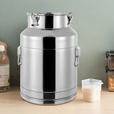 28/35L Stainless Steel Milk Liquid Storage Churn Can Jug Canister with Lid USA picture