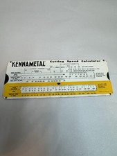 Vintage Kennametal Cutting Speed Removal Rate & H. P. Calculator & Instructions picture